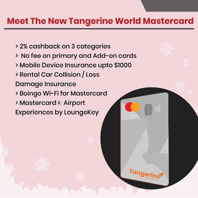 Tangerine Mastercard highlights