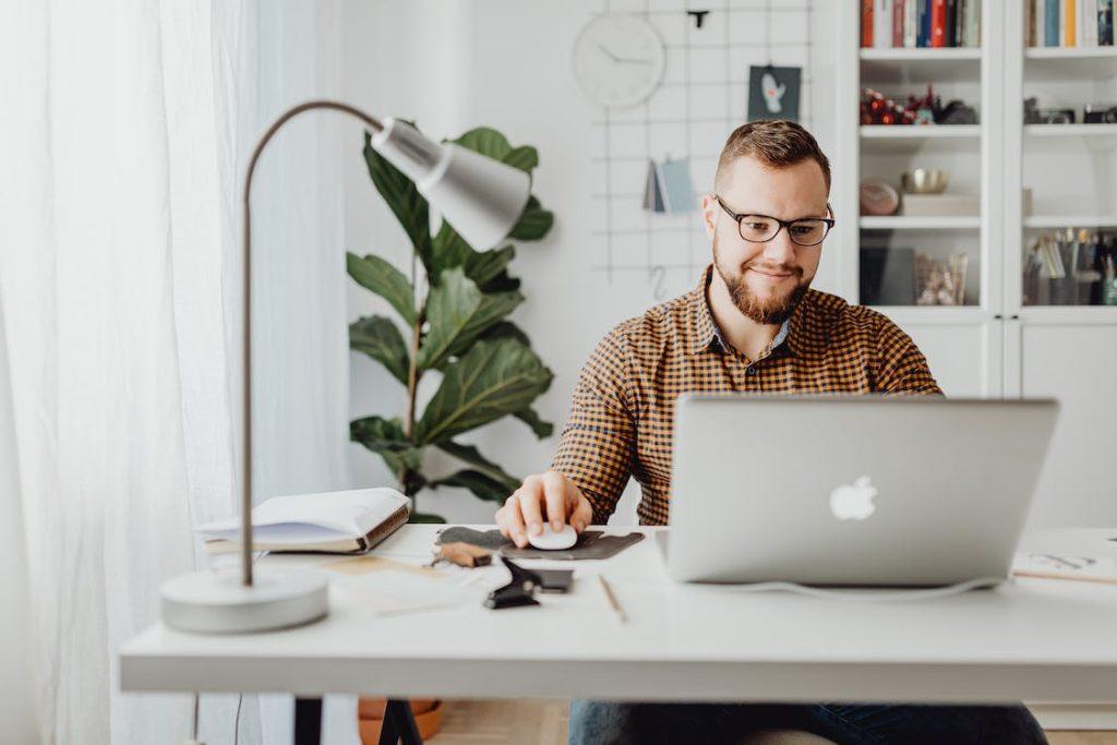 a person using a laptop