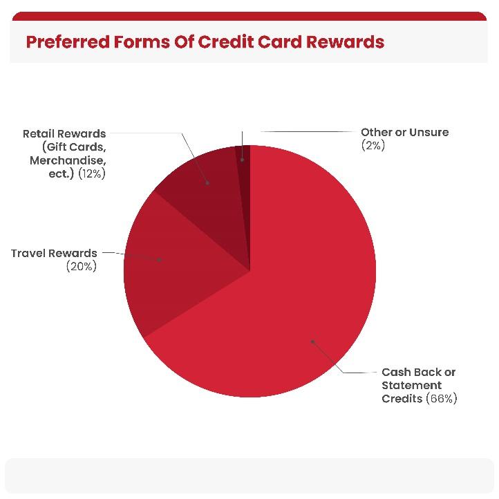 pie chart showing credit card statistics