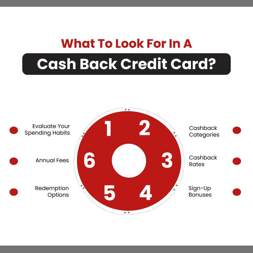 A statistical representation of the things to consider when choosing a cash back credit card