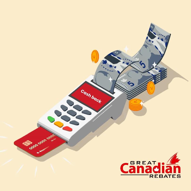 a vector graphic showing cash back through credit cards