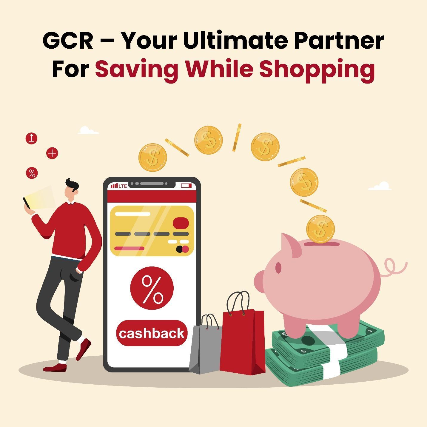 An illustration of the process of how cash back shopping works